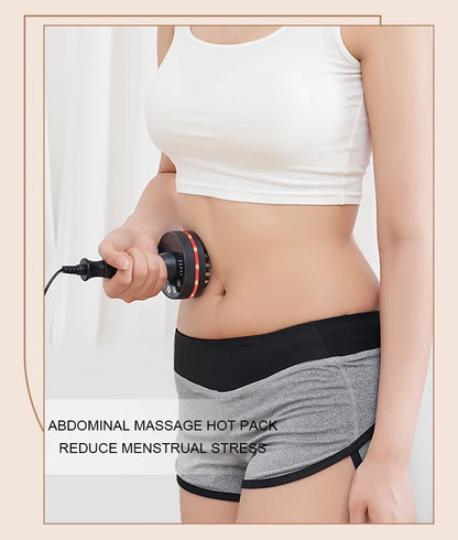 Eletric Guahsa Massager Meridian Massage Brush Lymphatic Drainage Machine Heating Microcurrent Body Back Massager Anti Cellulite