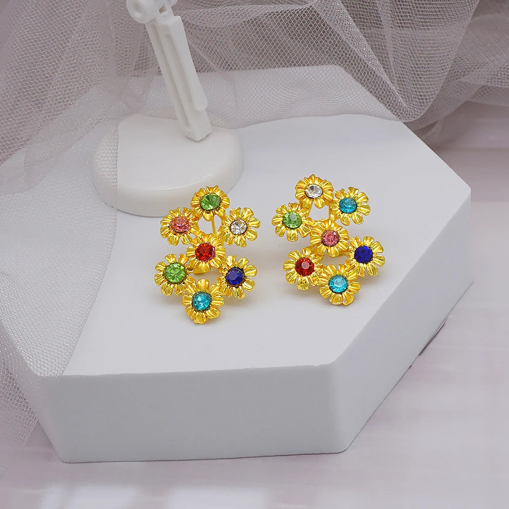2023 Fine Jewelry Sets For Women Dubai Bridal Wedding Gifts Necklace Bracelet Earrings Ring Jewellery Set African Bead jewelry