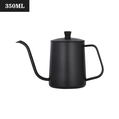350ml 600ml Drip Kettle Coffee Tea Pot Non-stick Coating Food Grade Stainless Steel Gooseneck Drip Kettle Swan Neck Thin Mouth