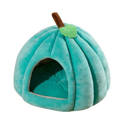 Creative Pumpkin Pet House Autumn And Winter Cat And Dog Semi-enclosed Pet Bed Warm And Thick Cat And Dog Nest Pet Supplies