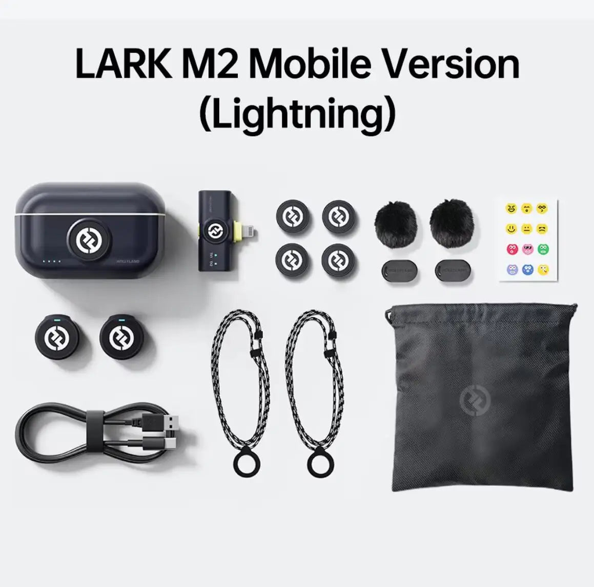 Hhollyland Lark M2 M2S Wireless Lavalier Microphone Noise Reduction for Photography Vlog RX TX for iPhone Android Camera