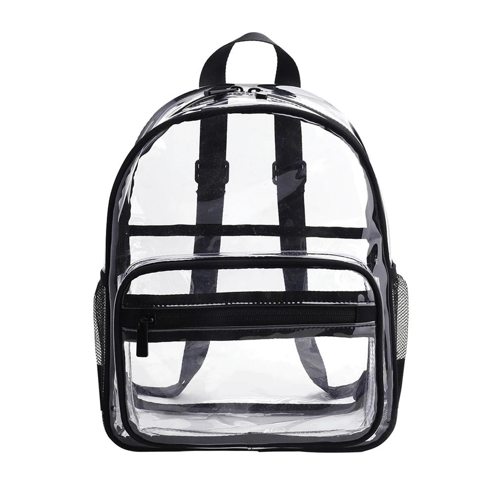 Transparent PVC Outdoor Sports Fitness Knapsack Casual Travel Visible Backpack Large Capacity Waterproof Top-Handle SchoolBag