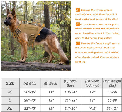 Professional Pet Harness Nylon No Pull Tactical Dog Harness For Heavy Duty Large Dog