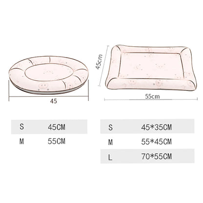 Cozy Pet Bed for Dogs & Cats Washable Round/Square House Cuddle Pad, Small Medium Large Mat for Puppy Kitten
