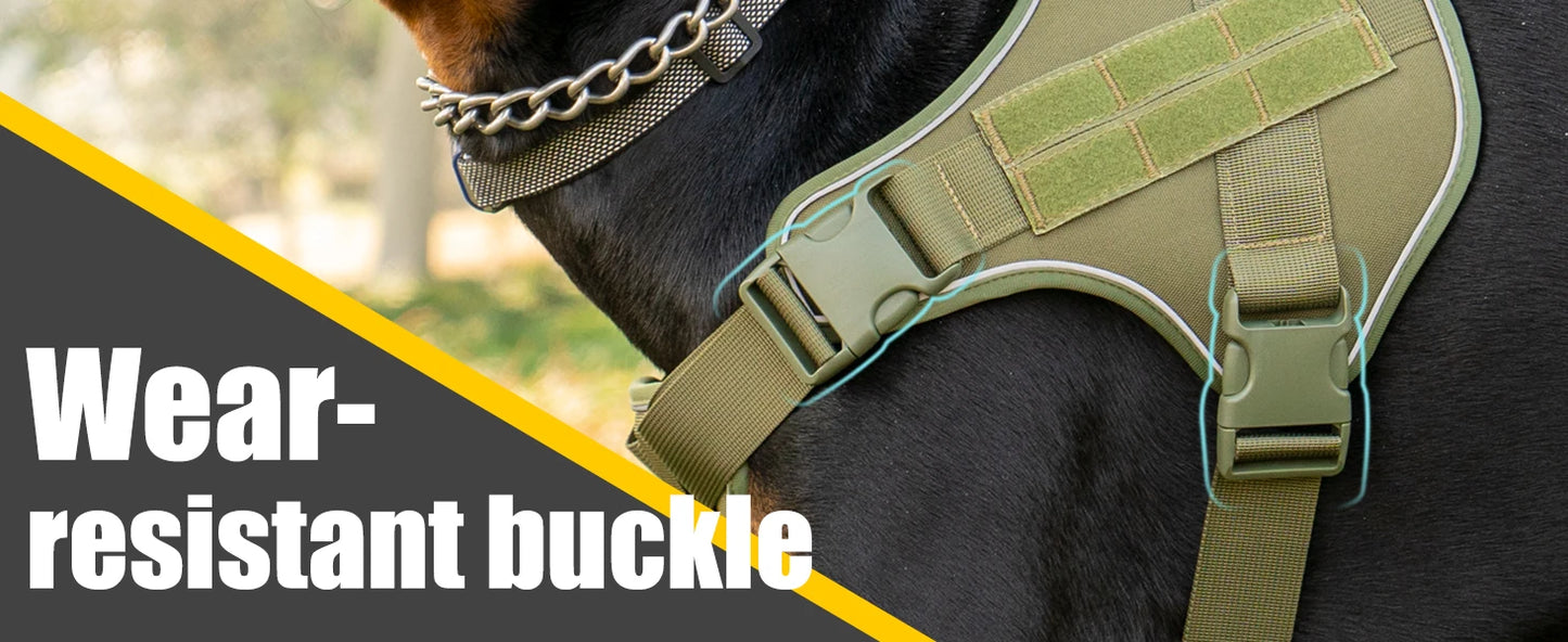 Tactical Dog Harness Pet Doberman Pinscher Pet Training Vest Dog Harness for Small Medium Large Dogs Explosion Proof