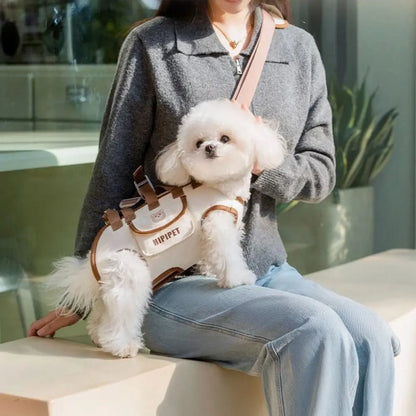Multifunctional Double Shoulder Dog Carrier Backpack Breathable Adjustable Pet Strap Artifact Washable Dog Outing Bag For Pet