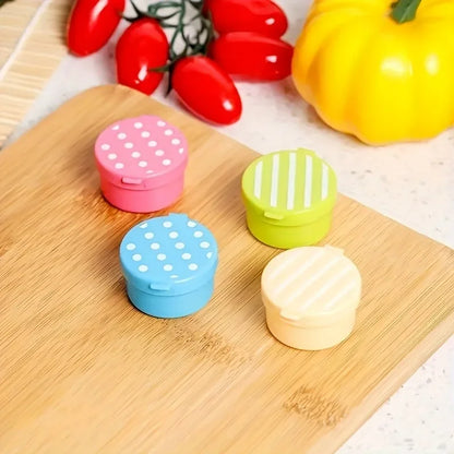 4Pcs Portable Mini Soy Sauce Bottles Lunch Box AccessoriesTravel-Sized Seasoning Containers for Picnic, Office, and Outdoor Use