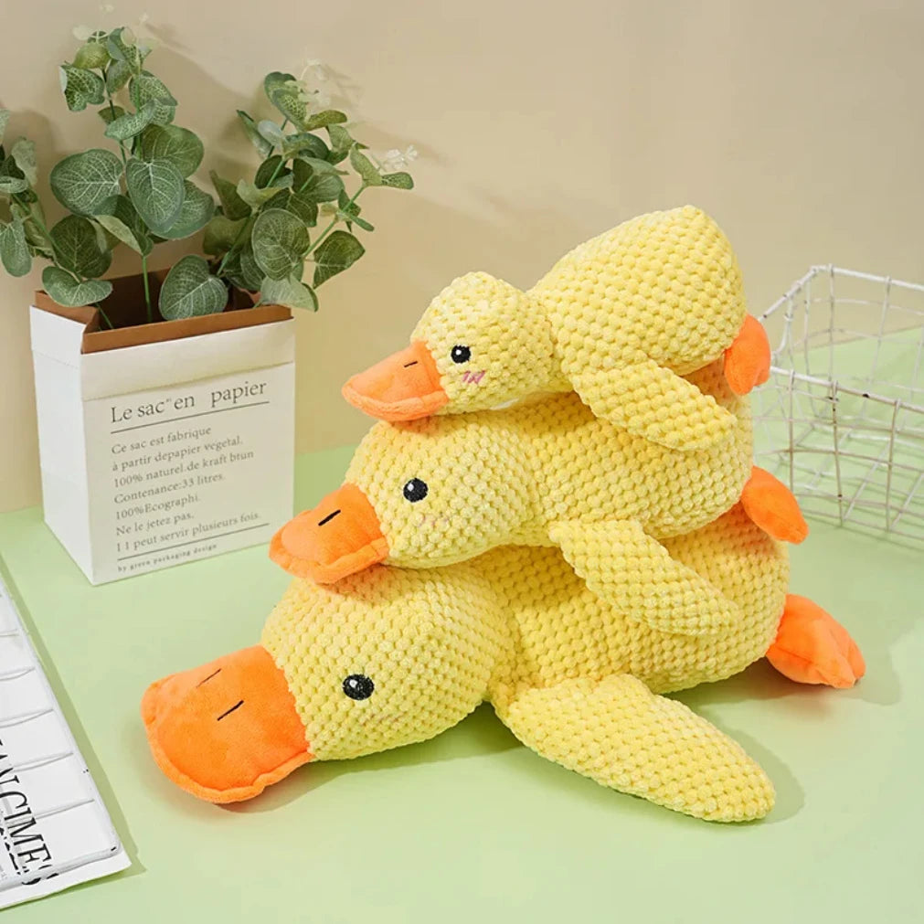 Dog toy plush companion sleeping duck bite resistant teeth grinding sound relief duck sound toy Wholesale and retail