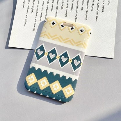 Student Identity Badge Card Cover with Neck Strap Bag Geometric Women Men Work Badge Bus Credit Card ID Holder Bags with Lanyard