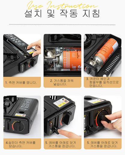 BISINNA Picnic Stove, Portable Camping Stove, Burning Like a Home Gas Burner. 3 Layers of Safety