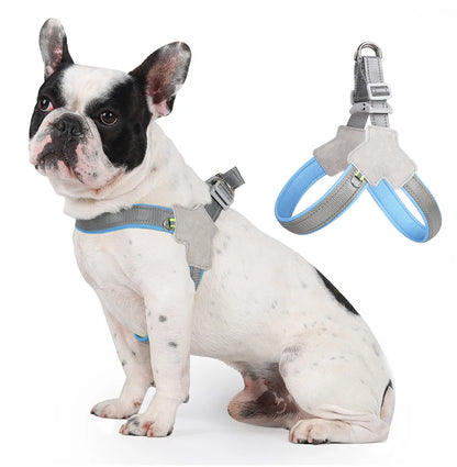 No-Pull Dog Harness Vest for Small Medium Dogs Cats Hiking Breathable Adjustable Chest Strap Bulldog Chihuahua Pet Accessories
