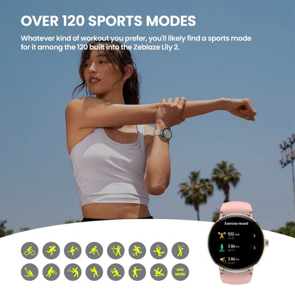 The NEW 2025 Zeblaze Lily 2 Voice Calling Female Smartwatch 1.2" AMOLED Screen Double Strap Health Management Sports Smart Watch