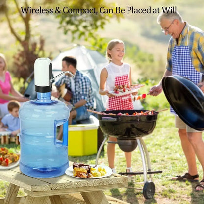 USB Rechargeable Water Bottle Pump 5 Gallon Water Bottle Dispenser Camping Portable Electric Water Dispenser Reusable