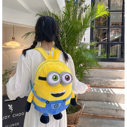 New Cartoon Anime  Backpack Minions Doll Large Size School Bag Large Capacity Student Cartoon Backpack