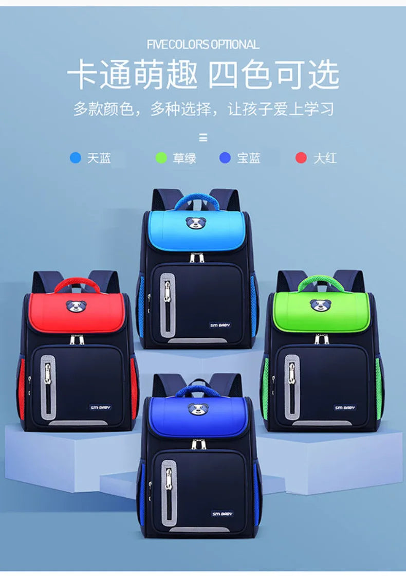 Students Simple Primary School Bags Boys 1-6 Grade Spine Protection Burden Reduction Schoolbag Girls Backpack Unisex Mochila Bag