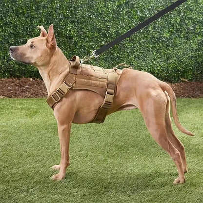 Tactical Camouflage Dog Vest Harness for Medium and Large Dogs，Easy Control and Comfortable for Hiking ，Training, and Outdoor