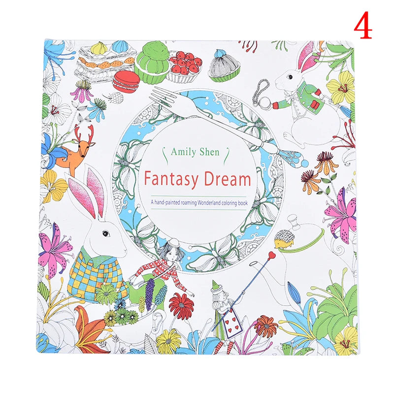 Coloring Book For Children Adult Relieve Stress Kill Time Painting Art Book Anti-Stress Magic Forest Fantasy Dream Wonderland