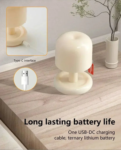 Mini Sunset Night Lamp Desktop Creative USB Rechargeable Ins Mushroom Style Led Night Light for Coffee Bar Home Decor Bedroom
