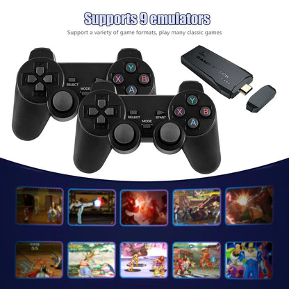 4K HD Video Game Console 2.4G Double Wireless Controller For PS1/FC/GBA Retro TV Dendy Game Console 10000 Games Stick Dropship