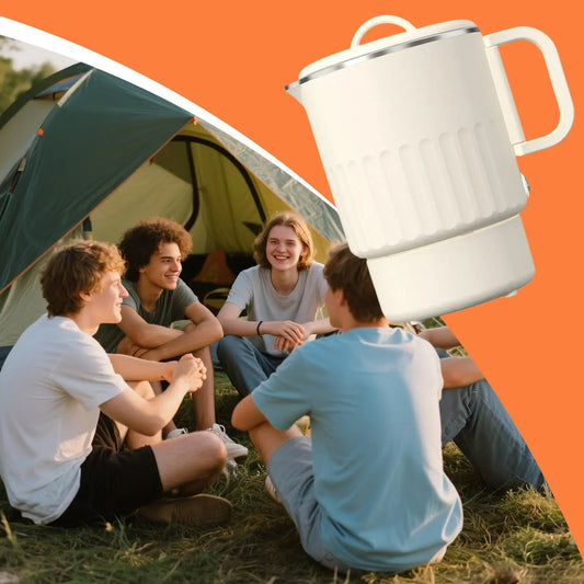 Foldable Electric Kettle 1L Folding Electric Kettles For Boiling Water Fast Boiling Machine With Steamed Egg Rack For Picnic