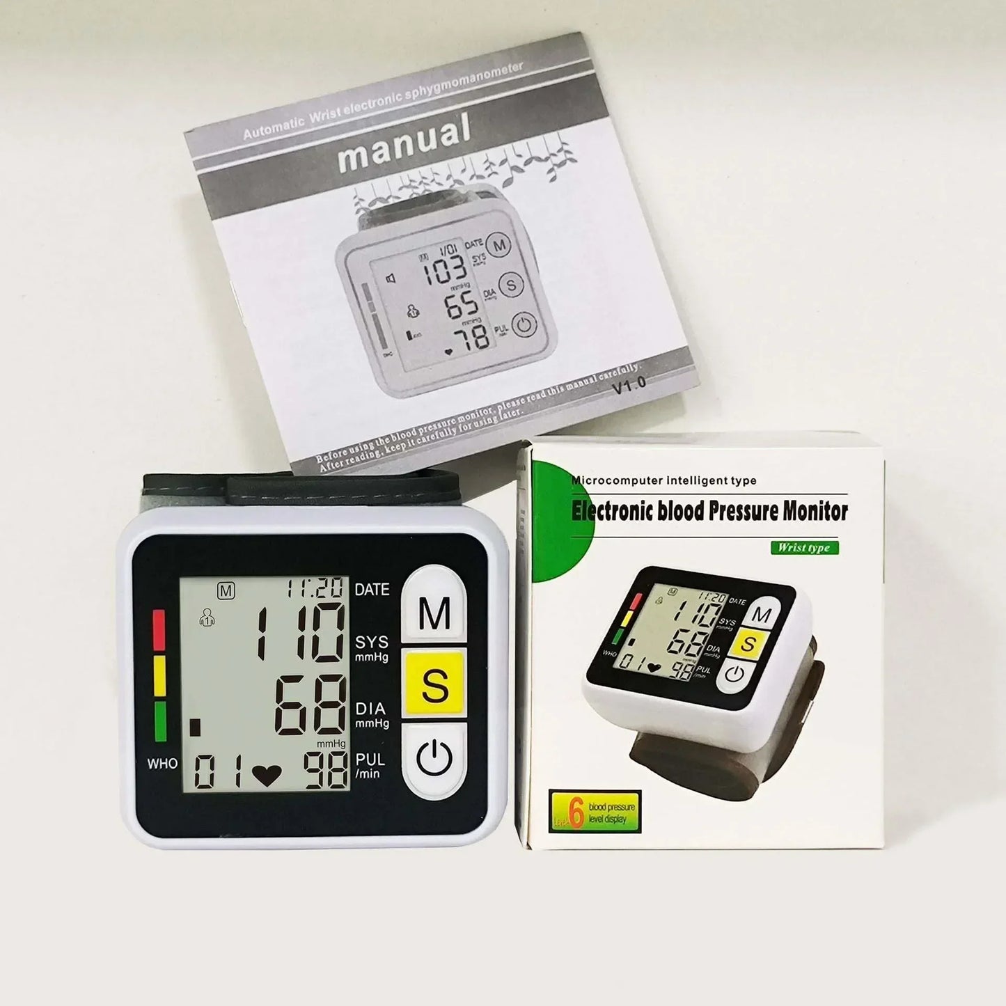 Digital Wrist Blood Pressure Monitor Medical Upper Arm Sphygmomanometer Automatic Tonometer Tensiometro Blood Pressure Meter