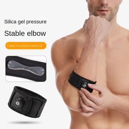 Knob Adjustable Arm Support Band Built-in Silicone Pad Thicken Tennis Elbow Brace Non-slip Pressurized