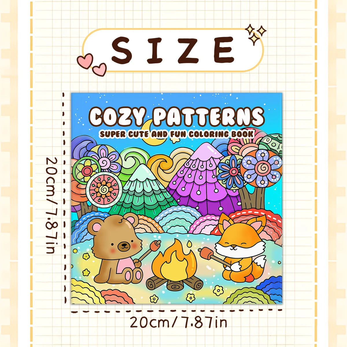 COZY PATTERNS SUPER CUTE AND FUN Coloring Book for Adults Picture Book for Educational DIY Relaxation Children Drawing Books