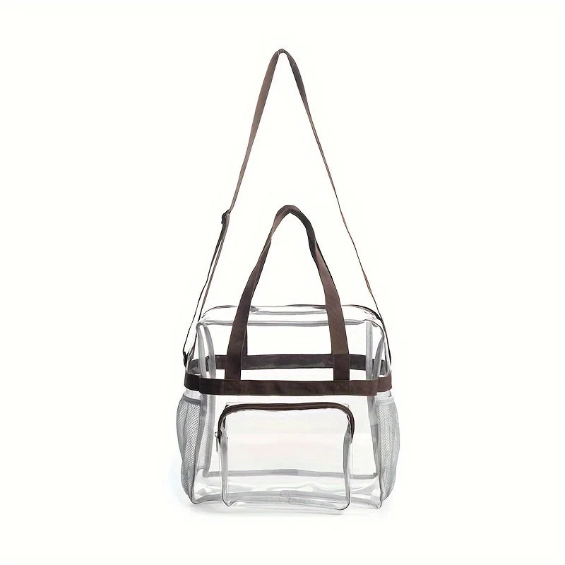 Portable PVC Travel Bag with Large Capacity and Transparent Design for Easy Organization and Washing