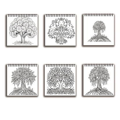 Coloring Book - 7.87 x 7.87 inches 32 pages Tree of Life Coloring Book - Ideal gift for family or friends