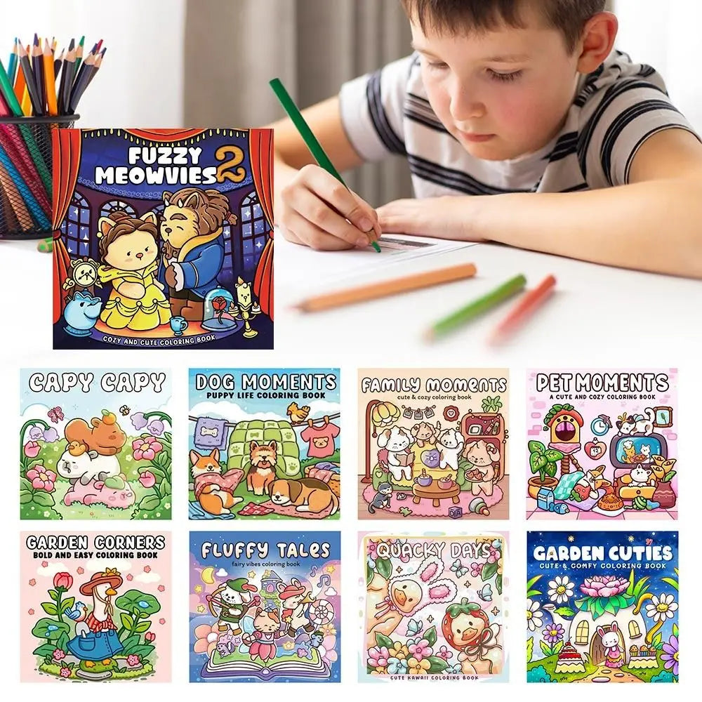 Creative Cartoon Coloring Book Stress Relief Educational Paperback Painting Gift Graffiti Painting Book for Adults And Teens