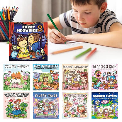 Creative Cartoon Coloring Book Stress Relief Educational Paperback Painting Gift Graffiti Painting Book for Adults And Teens