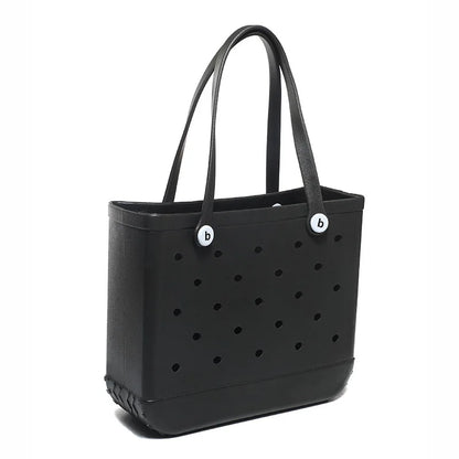 EVA Waterproof Summer Storage Basket Mini Kid Beach Bogg Bag Women Shopping Bag Picnic Rubber Jelly Tote Bogg Bag Kid Purses