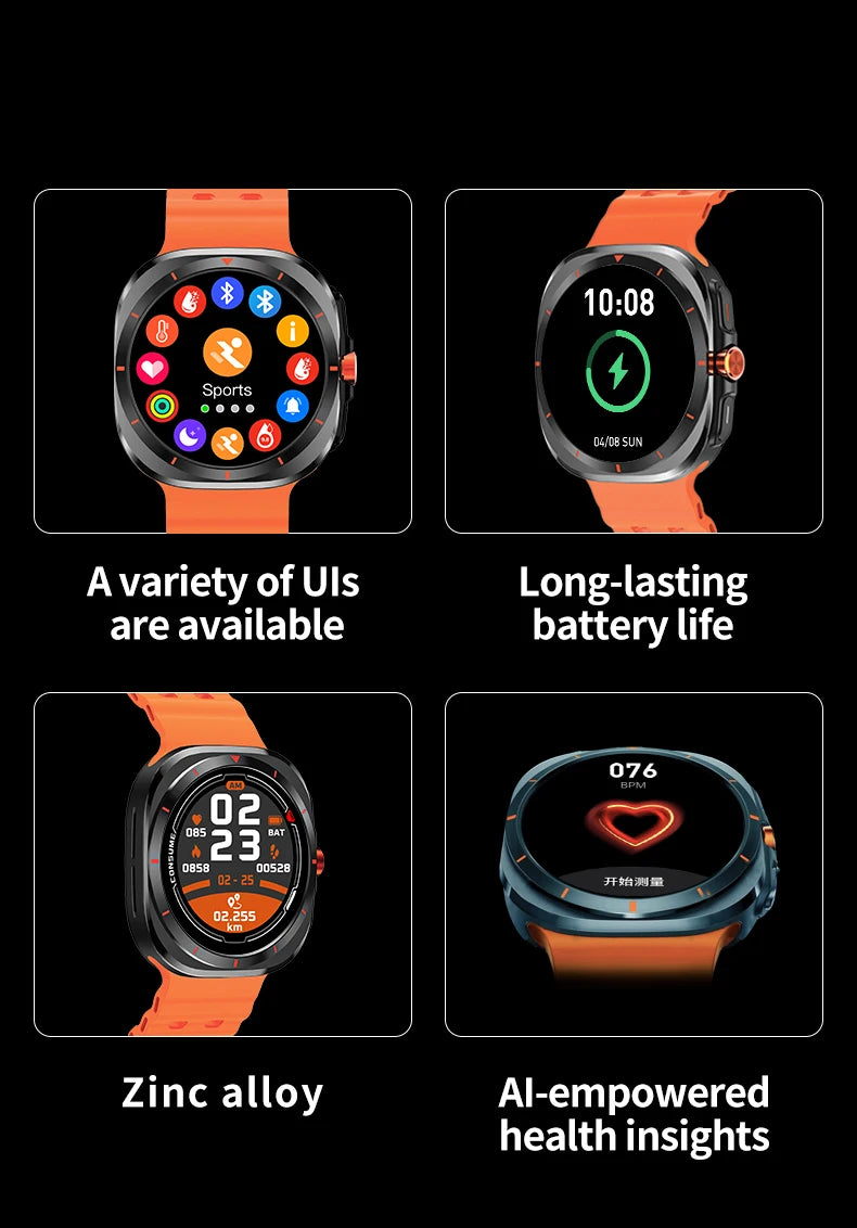 LAXASFIT 2025 New Smart Watch GT7 Ultra Men's Multifunctional Sports Fitness Tracker Health Ladies Smartwatch Gift