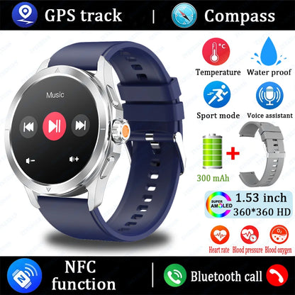 2025 New For Xiaomi S4 Ultra Smart Watch Men AMOLED Outdoor Sport NFC GPS Track Heart Rate Waterproof Bluetooth Call Smartwatch