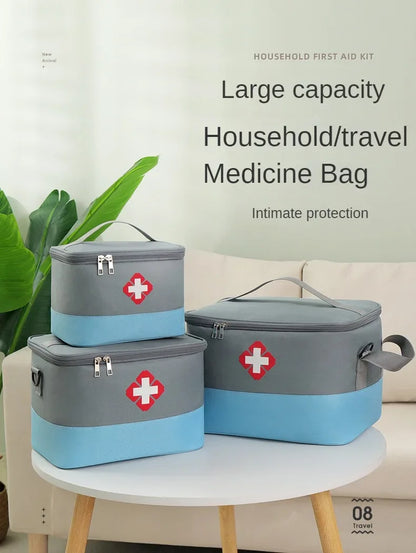 First Aid Kit Medicine Storage Bag Portable Outdoor Rescue Bag Household Large Capacity Medical Kit Storage Organizer