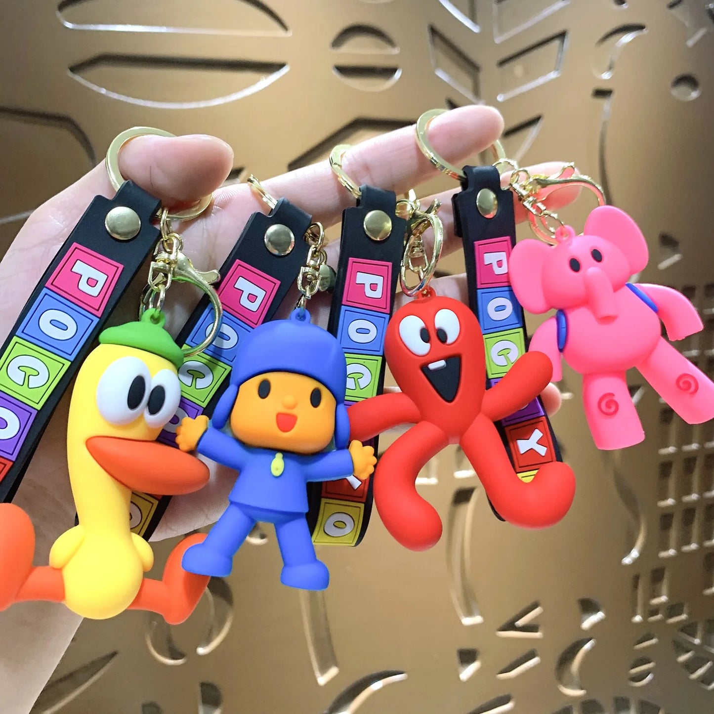 Funny Animal Key Chain Three Dimensional Doll Bag Pendant Car Key Chain Doll Machine