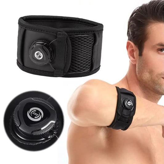 Knob Adjustable Arm Support Band Built-in Silicone Pad Thicken Tennis Elbow Brace Non-slip Pressurized
