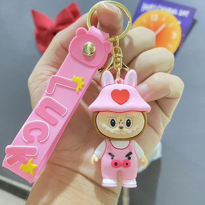 Cartoon Labb keychain, ladies' cute phone/wallet jewelry, kawaii gifts for fans and girlfriends, rabbit jewelry