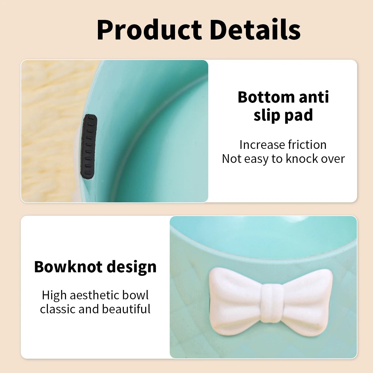 The Macaron bowl  with butterfly knot and the bowl is for pets