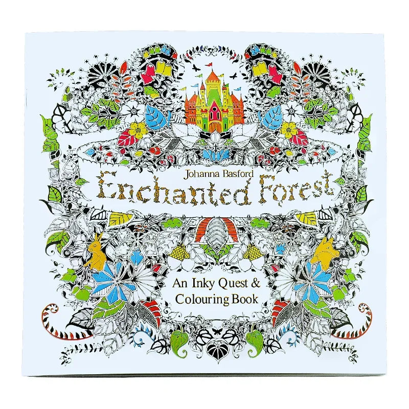 1PCS 24 Pages Mandalas Flower Coloring Book For Children Adult Graffiti Drawing Coloring Book Set Art School Supplies