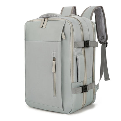 Expandable Travel Backpack - Multipocket Oxford Laptop Bag W/ Dedicated Compartment & Dual Access Zippers for Commute