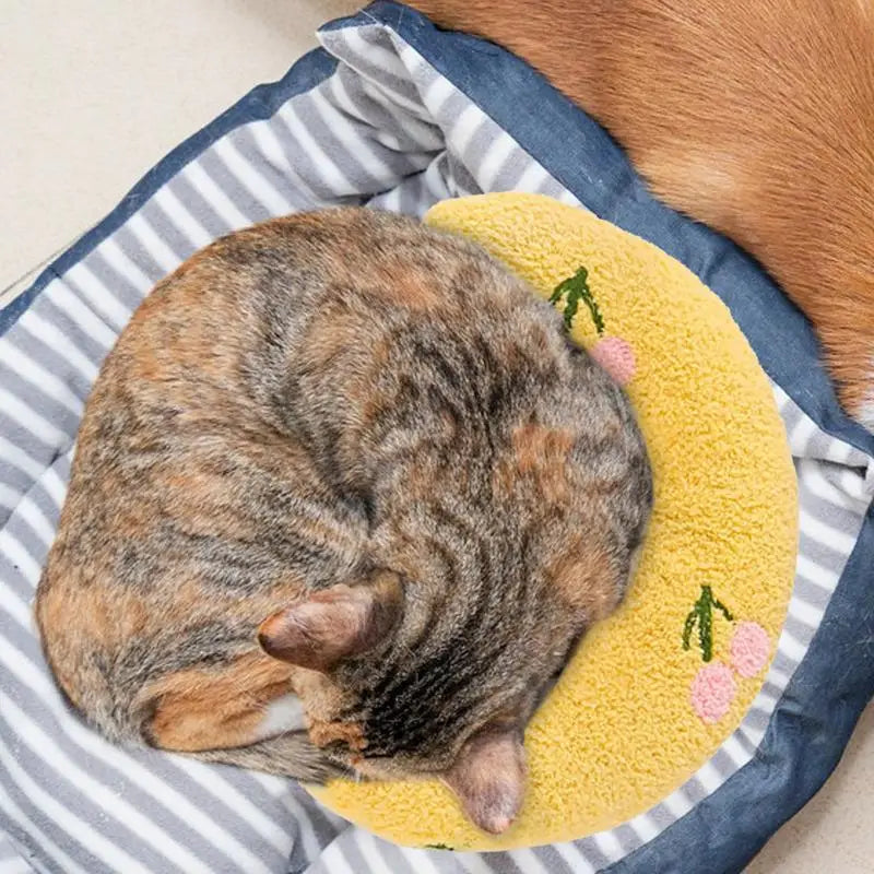 Pillows For Dogs Dog Pillow Soft Cushion Throw Pillow Half Donut Pet Calming Toy Puppy Pillow Embroidery Pattern Dog Bed Pillow