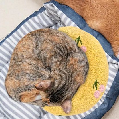 Pillows For Dogs Dog Pillow Soft Cushion Throw Pillow Half Donut Pet Calming Toy Puppy Pillow Embroidery Pattern Dog Bed Pillow