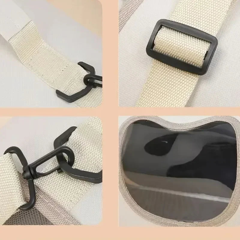 Cat Shoulder Bags High-capacity Cat Bag Foldable Hand-held Space Capsule Mesh Breathable Outing Pet Crossbody Bag Pet Backpack
