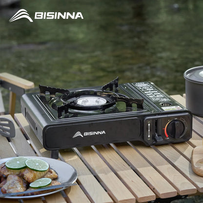 BISINNA Picnic Stove, Portable Camping Stove, Burning Like a Home Gas Burner. 3 Layers of Safety