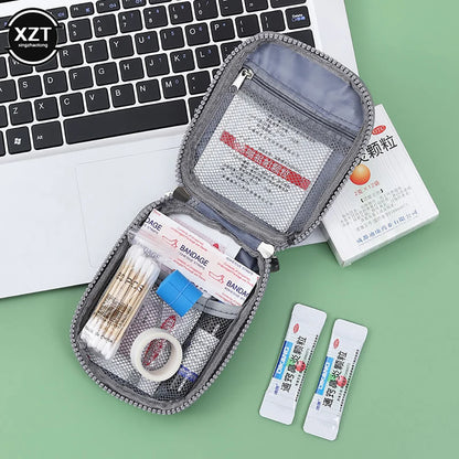 Mini Medicine Storage Bag Portable Camping Outdoor Travel First Aid Kit Medicine Bags Organizer Emergency Survival Bag Pill Case