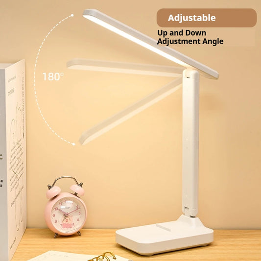 LED Table Lamp Eyes Protection Touch Dimmable LED Reading Light Student Dormitory Bedroom Reading USB Rechargable Desk Lamp