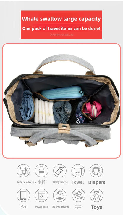 The 2025 New Folding Backpack Bed Is A Portable Baby Bed for Travel and Outings, As Well As A Pressure-resistant Backpack Bed