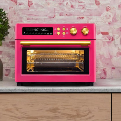 Popular.Extra Large Countertop Convection Oven 10-in-1 Combo, 6-Slice Toast, Enamel Baking Pan Easy Clean with Recipe Book,NEW