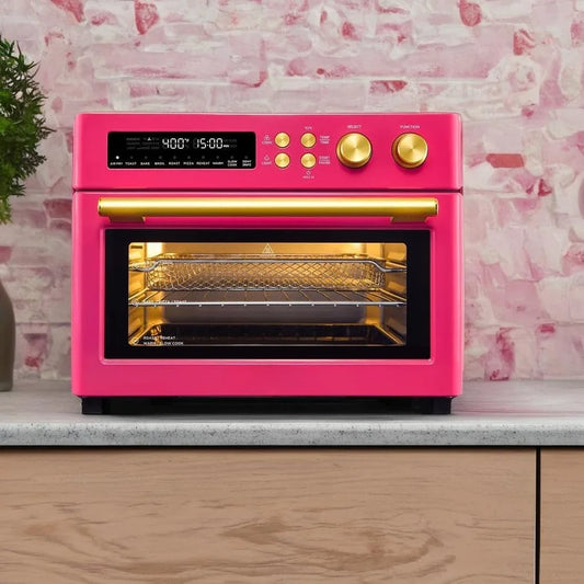 Popular.Extra Large Countertop Convection Oven 10-in-1 Combo, 6-Slice Toast, Enamel Baking Pan Easy Clean with Recipe Book,NEW